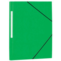 Mariola Carpeta de Carton Simil Prespan con Etiqueta en Lomo Folio 500gr/m2 - Medidas 34x25cm - Cierre con Goma Elastica - Color Verde
