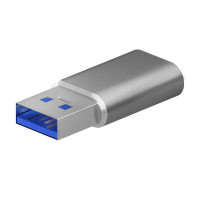 Aisens Mini Adaptador USB 3.2 Gen2/USB 2.03A - Tipo USB-C/H-A/M - Color Gris