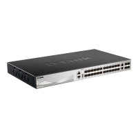 D-Link Switch Gestionable L3 24 Puertos Gigabite PoE 370W + 2 Puertos 10G + 4 Puertos 10G SFP+