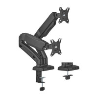 Aisens Soporte de Mesa PRO Contrapeso Giratorio e Inclinable para Monitor/TV 9kg (3 Pivotes - 2 Brazos) de 17-32 - Color Negro