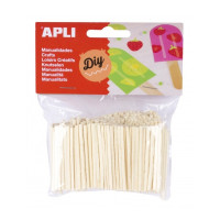 Apli Pack de 500 Mini Palitos de Madera - Gran Resistencia - Faciles de Pegar