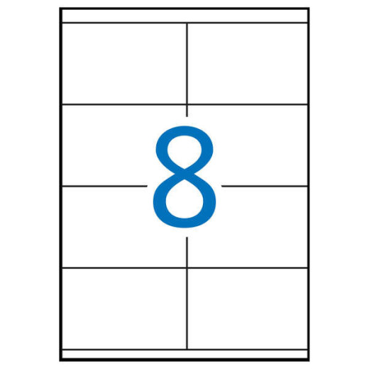 Apli Pack de 800 Etiquetas Blancas Permanentes 105.0 x 70.0mm - 100 Hojas x 8 Etiquetas