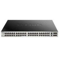 D-Link Switch Gestionable L3 48 Puertos Gigabite PoE 370W + 2 Puertos 10G + 4 Puertos 10G SFP+