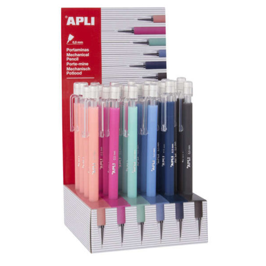 Apli Expositor Portaminas Soft Nordik 0.5mm - Colores Salmon