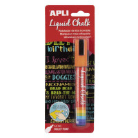 Apli Rotulador de Tiza Liquida - Punta Redonda de 5.5mm - Ideal para Pizarras