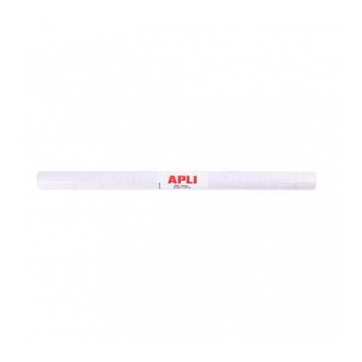 Apli Rollo de Polipropileno Transparente - Adhesivo Reposicionable - Sistema Easy Peel - Cuadricula de Precision - Alta Resistencia a Arañazos y Roturas - No Amarillea