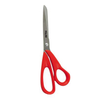 Milan Tijeras Oficina con Cuchilla de Acero Inoxidable - Mango de Plastico Rojo - Longitud 20cm - Color Rojo