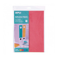 Apli Telas Adhesivas A4 - 4 Hojas con Estampado de Topos - Adhesivo Permanente - Ideal para Scrapbooking y Manualidades - Faciles de Cortar y Pegar - Colores Surtidos