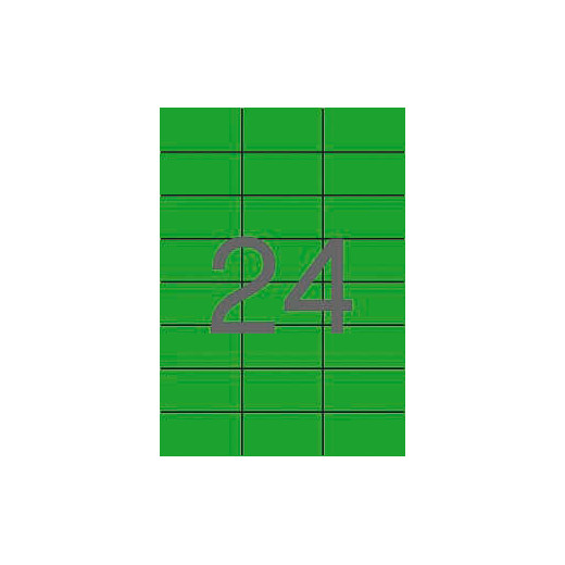 Apli Etiquetas Verdes Permanentes 70.0 x 37.0mm 20 Hojas
