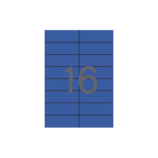 Apli Etiquetas Azules Permanentes 105.0 x 37.0mm 20 Hojas