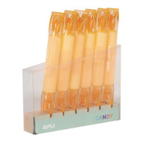 Apli Caramelo Pack de 6 Marcadores Doble Punta 5mm Plana y 2mm Redonda - Ideal para Agendas