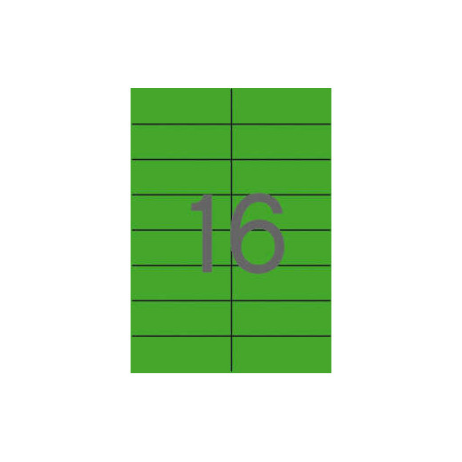 Apli Etiquetas Verdes Permanentes 105.0 x 37.0mm 20 Hojas