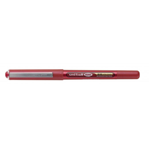 Uni-ball UB-150-38 Eye Ultra Micro Boligrafo de Tinta Liquida - Punta de Bola 0.38mm - Tinta Resistente al Agua y Luz - Sistema de Control de Tinta - Color Rojo