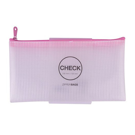 Apli Sobres Porta-Todo Nordik Collection - Suaves - Portatiles - Resistentes - Duraderos - Translucidos - Cierre de Cremallera - Rosa Pastel