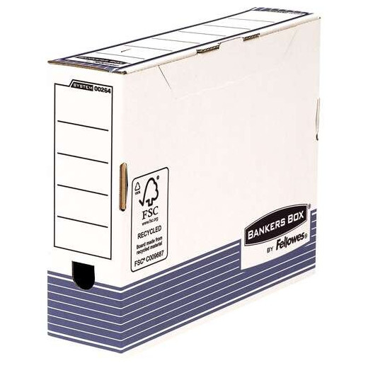 Fellowes Bankers Box Caja de Archivo Definitivo 80mm A4 - Montaje Automatico Fastfold - Carton Reciclado Certificacion FSC