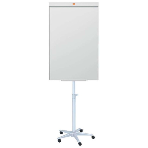 Nobo Pizarra Conferencia Movil Acero Lacado Impression PRO - Pizarra de Acero Magnetico con Soporte Movil - Atril Movil - Limpieza Facil - Pizarra Blanca de Borrado en Seco - Color Blanco