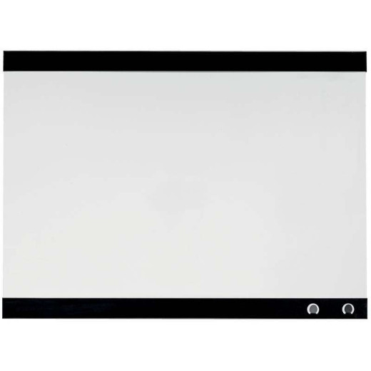 Nobo Pizarra Blanca Magnetica Pequeña con Clip para Notas 430x580mm - Diseño sin Marco - Funciones de Gancho - Color Blanco