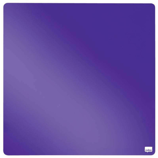 Nobo Tile Mini Pizarra Magnetica 360x360mm - sin Marco - Almohadillas Adhesivas e Imanes - Diseño Creativo y Colorido - Color Violeta