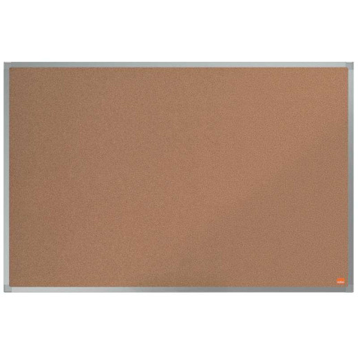 Nobo Essence Tablero de Anuncios de Corcho 900x600mm - Montaje en Esquinas - Superficie de Corcho - Marco de Aluminio Anodizado - Color Natural