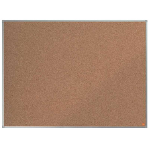Nobo Essence Tablero de Anuncios de Corcho 1200x900mm - Montaje en Esquinas - Superficie de Corcho - Marco de Aluminio Anodizado - Color Natural