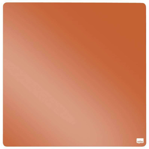 Nobo Tile Mini Pizarra Magnetica 360x360mm - sin Marco - Variedad de Colores - Almohadillas e Imanes - Diseño Creativo y Colorido - Naranja