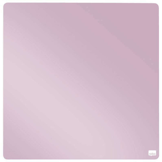 Nobo Mini Pizarra Magnetica Tile 360x360mm - sin Marco - Almohadillas Adhesivas e Imanes - Diseño Creativo y Colorido - Rosa