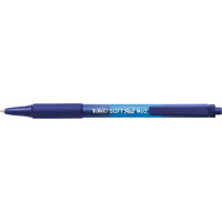 Bic Soft Feel Boligrafo Retractil - Punta Media de 1mm - Cuerpo Translucido con Grip - Color Azul