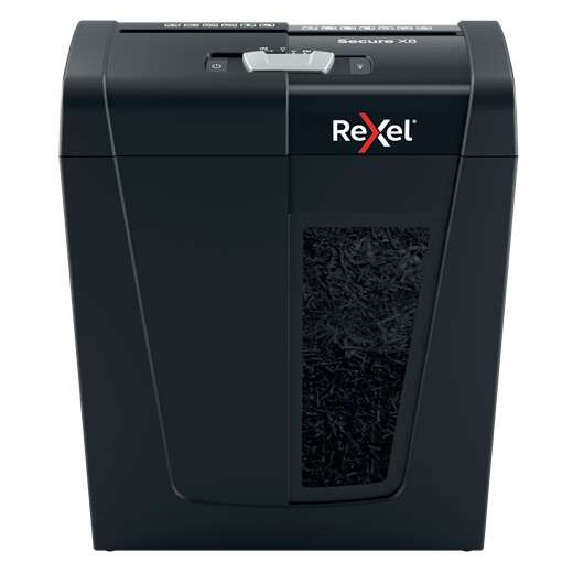 Rexel Secure X8 Destructora de Papel Manual Corte en Particulas P-4 - Destruye hasta 8 Hojas a la Vez - Capacidad de la Papelera 14L - Color Negro
