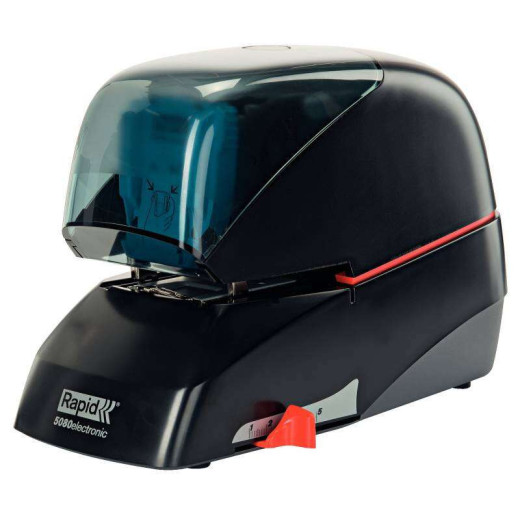 Rapid Grapadora Electrica Supreme R5080E 80 Hojas - Carga de Cartucho - Duradera - Negro