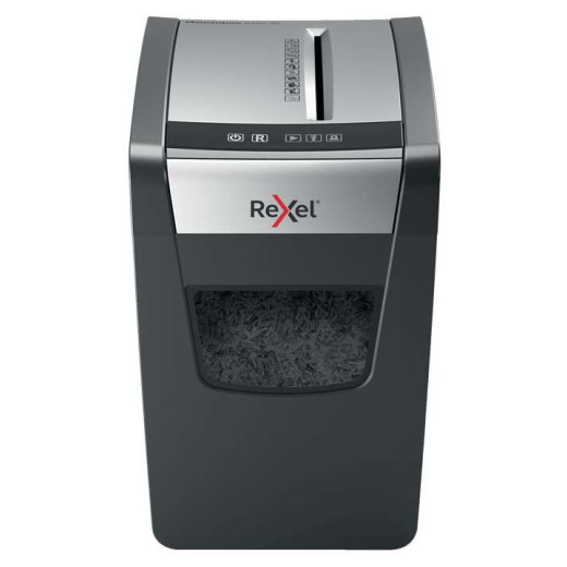 Rexel Momentum X410-SL Slimline Destructora de Papel Manual Corte Confeti - Nivel de Seguridad P-4 - Destruye hasta 10 Hojas - Capacidad de la Papelera 23L - Color Gris