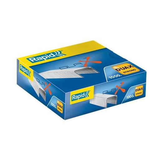 Rapid Duax Strong Caja de 1000 Grapas para Gruesos - Grapa hasta 170 Hojas - Alambre Galvanizado de Alto Rendimiento - Patilla de 20mm