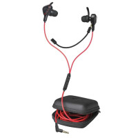 Trust Gaming GXT 408 Cobra Auriculares con Microfono - Microfono Desmontable - Multiplataforma - Altavoces Activos 10mm - Cable Rojo de 1.20m - Color Negro