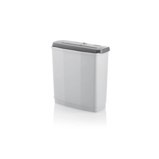 Dahle PaperSAFE 60 Destructora de Papel Manual Corte en Tiras P-2 - Destruye hasta 6 Hojas a la Vez - Capacidad de la Papelera 11L - Apta para Papel y Tarjetas - Color Blanco/Gris