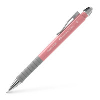 Faber-Castell Apollo Portaminas - Trazo 0.5mm - Agarre Ergonomico - Goma de Borra Integrada - Cuerpo Color Rosa