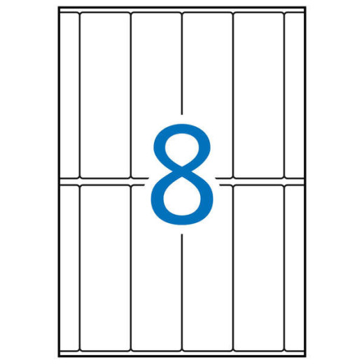 Apli Etiquetas A5 Blancas 31.0 x 100.0mm 15 Hojas