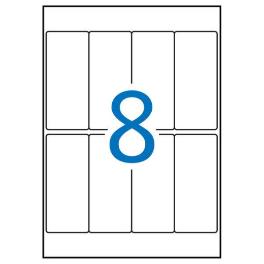 Apli Etiquetas A5 Blancas 36.0 x 82.0mm 15 Hojas