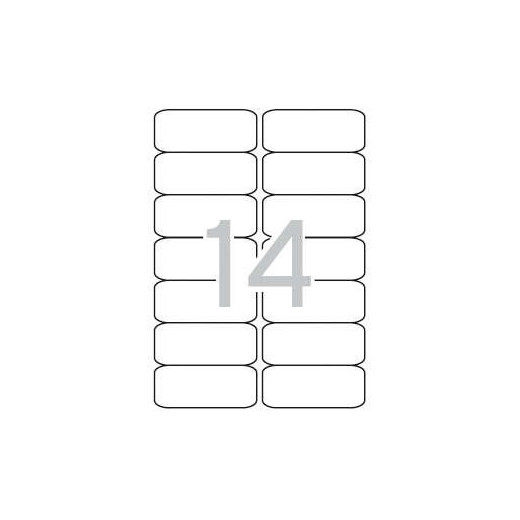 Apli Etiquetas Blancas Permanentes 99.1 x 38.1mm 25 Hojas