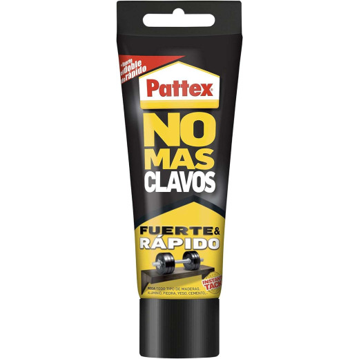 Pattex No Mas Clavos Tubo 250gr - Adhesivo de Montaje Extra-Fuerte - Elimina la Necesidad de Clavos y Tornillos - Ideal para Bricolaje y Reparaciones