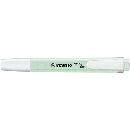 Stabilo Swing Cool Pastel Marcador Fluorescente - Cuerpo Plano - Punta Biselada - Trazo entre 1 y 4mm - Tinta con Base de Agua - Color Pizca de Menta