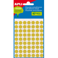 Apli Minibolsa de 315 Etiquetas Redondas Ø 10mm - 5 Hojas por 63 Etiquetas - Adhesivo Permanente - Aptas para Escritura con Lapiz