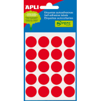 Apli Minibolsa de 100 Etiquetas Redondas Ø 19mm - 5 Hojas por 20 Etiquetas - Adhesivo Permanente - Aptas para Escritura con Lapiz