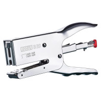 Novus B 39 Grapadora Metalica de Tenaza - Hasta 50 Hojas - Grapado Cerrado y Abierto - Color Cromado