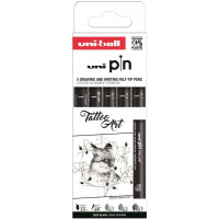 Uni-ball Uni Pin Tattoo Art Pack de 5 Rotuladores Calibrados 0.1