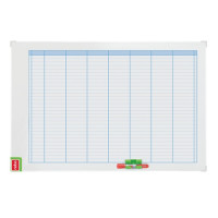 Nobo Performance Planificador Semanal de Pizarra Magnetica 710x50x1030mm - Incluye Kit de Planificacion de Imanes