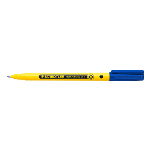Staedtler 307 Noris Writing Pen Rotulador de Punta Fina - Trazo 0.6mm Aprox - Tinta Base de Agua - Cuerpo Fabricado en un 97% de Plastico Reciclado - Color Azul