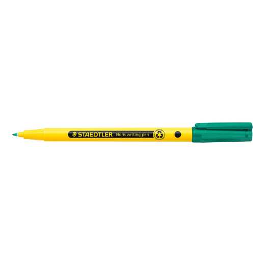Staedtler 307 Noris Writing Pen Rotulador de Punta Fina - Trazo 0.6mm Aprox - Tinta Base de Agua - Cuerpo Fabricado en un 97% de Plastico Reciclado - Color Verde