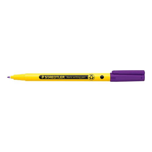 Staedtler 307 Noris Writing Pen Rotulador de Punta Fina - Trazo 0.6mm Aprox - Tinta Base de Agua - Cuerpo Fabricado en un 97% de Plastico Reciclado - Color Violeta