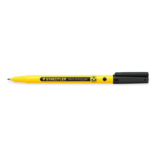 Staedtler 307 Noris Writing Pen Rotulador de Punta Fina - Trazo 0.6mm Aprox - Tinta Base de Agua - Cuerpo Fabricado en un 97% de Plastico Reciclado - Color Negro