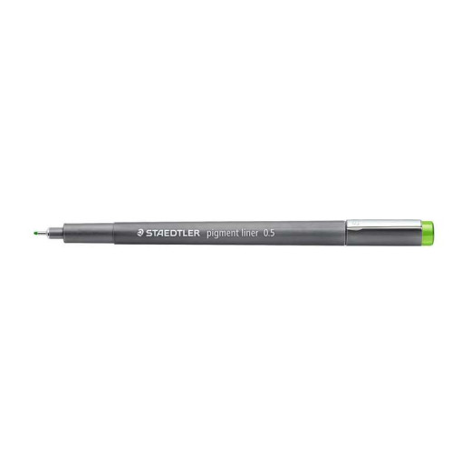 Staedtler Pigment Liner 308 Rotulador Calibrado - Trazo 0.5mm - Secado Rapido - Color Verde Claro