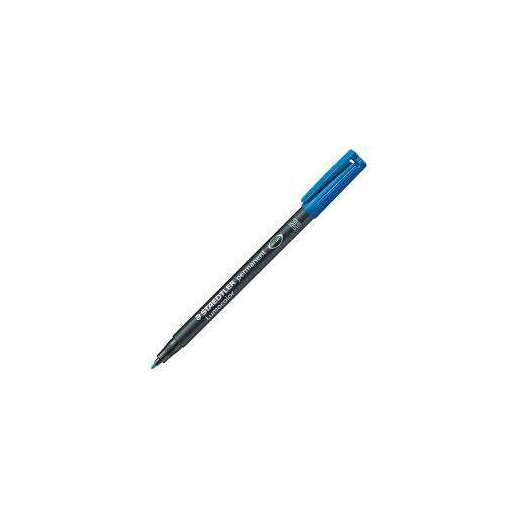 Staedtler Lumocolor 317 Rotulador Permanente - Punta Media Redonda - Trazo 1mm Aprox - Capuchon con Clip - Secado Rapido - Color Azul